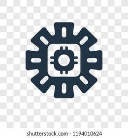 Gears vector icon isolated on transparent background, Gears transparency logo concept