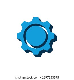 gears vector icon
isometric. 3d  sign isolated on white background.