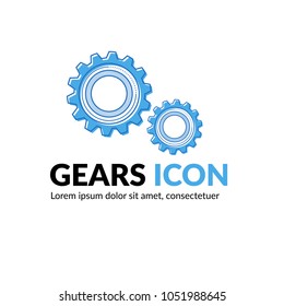 gears vector icon. Logo concept. 