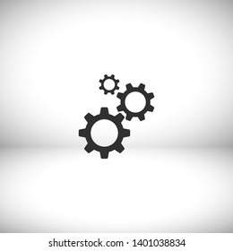 Gears  vector icon , lorem ipsum Flat design
