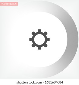 Icono vectorial de los engranajes, diseño plano de lorem