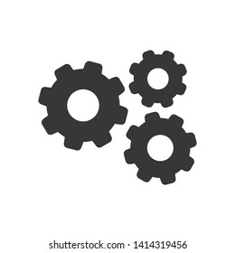 Gears vector icon in modern design style for web site and mobile app