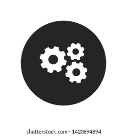 Gears vector icon in modern design style for web site and mobile app