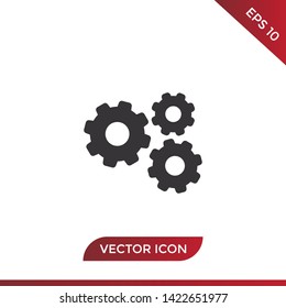 Gears vector icon in modern design style for web site and mobile app