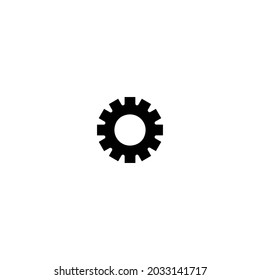 icono del vector de engranajes sobre fondo blanco