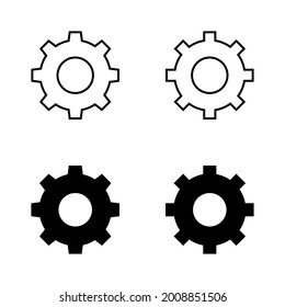 Gears vector icon. Settings icon