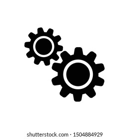 Gears vector icon. Settings symbol. Cogwheel illustration.