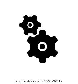 Gears vector icon. Settings symbol. Cogwheel illustration.