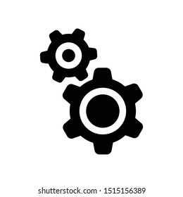 Gears vector icon. Settings symbol. Cogwheel illustration.