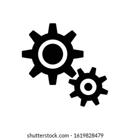 Gears vector icon. Settings symbol.