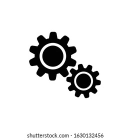 Gears vector icon. Settings symbol.