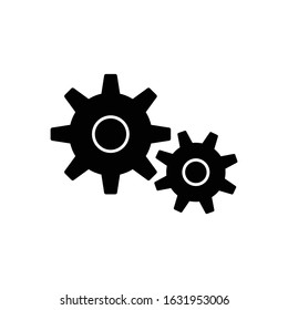 Gears vector icon. Settings symbol.
