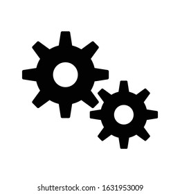 Gears vector icon. Settings symbol.