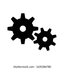 Gears vector icon. Settings symbol.