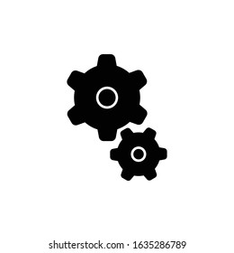 Gears vector icon. Settings symbol.