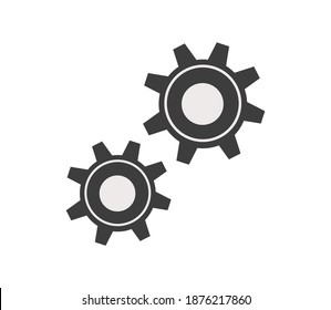 Icono del vector de engranajes. símbolo de configuración. Ilustración CogWheel.Icono de engranaje con lugar para el texto.