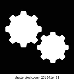 Gears vector icon. Settings symbol.