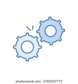 Icono de Vector de engranajes ilustración de stock