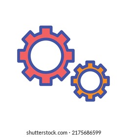 Gears Vector icon which is suitable for commercial work and easily modify or edit it

