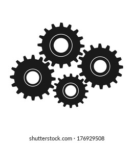 Gears vector illustraiton isolated on a white background