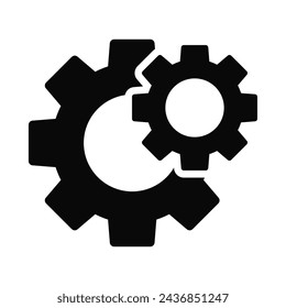 Engranajes ilustración vectorial, símbolo de logotipo de mantenimiento, icono de rueda dentada, signo de engranaje