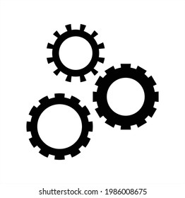 ilustración vectorial de engranajes. diseño de existencias