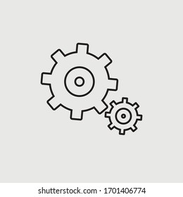 Gears vector illustration symbol for website and graphic design