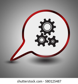 gears web icon. Flat design style