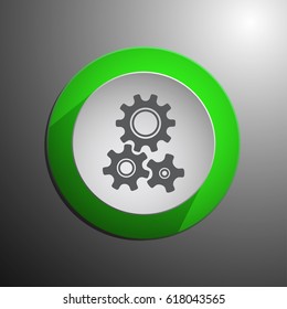 gears web icon. Flat design style