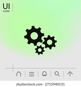 Rueda de engranajes - icono de Configuraciones