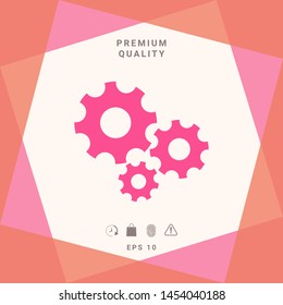 Gears wheel - Settings icon. Graphic elements for your design