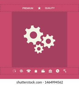 Gears wheel - Settings icon. Graphic elements for your design