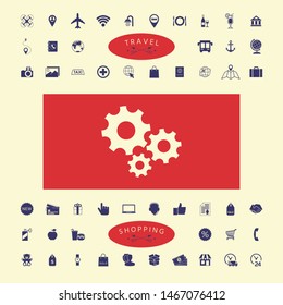 Gears wheel - Settings icon. Graphic elements for your design