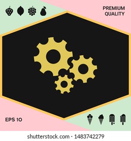 Gears wheel - Settings icon. Graphic elements for your design