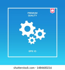 Gears wheel - Settings icon. Graphic elements for your design