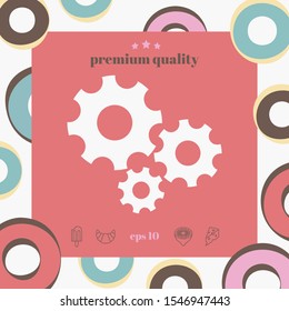 Gears wheel - Settings icon. Graphic elements for your design