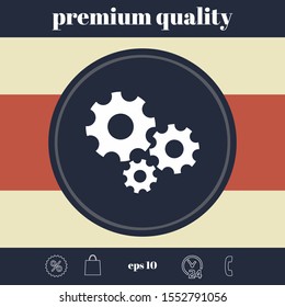 Gears wheel - Settings icon. Graphic elements for your design
