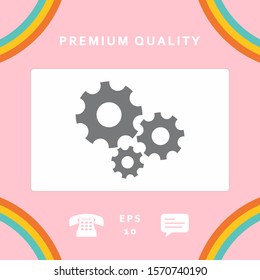Gears wheel - Settings icon. Graphic elements for your design