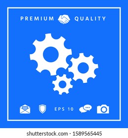 Gears wheel - Settings icon. Graphic elements for your design