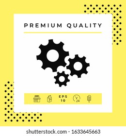 Gears wheel - Settings icon. Graphic elements for your design