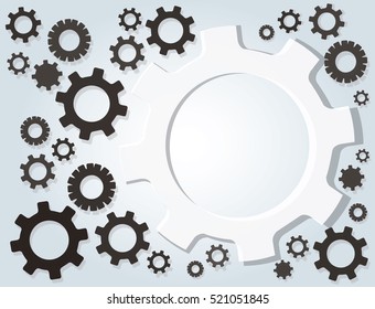 Gears wheel and space background