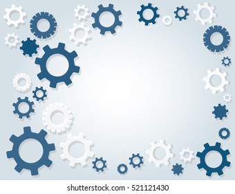 Gears wheel and space background