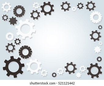 Gears wheel and space background