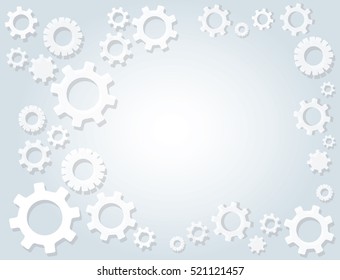 Gears wheel and space background