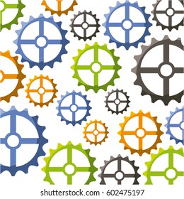 gears wheels background. colorful design. vector illustration