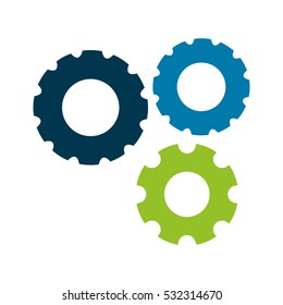 gears wheels over white background. vector illustration