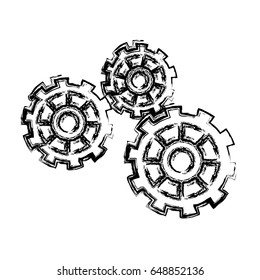 gears working teamwork. machinery pin wheel icon