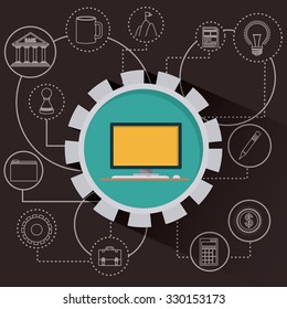 gears world design, vector illustration eps10 graphic 