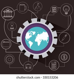 gears world design, vector illustration eps10 graphic 