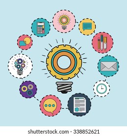 gears world design, vector illustration eps10 graphic